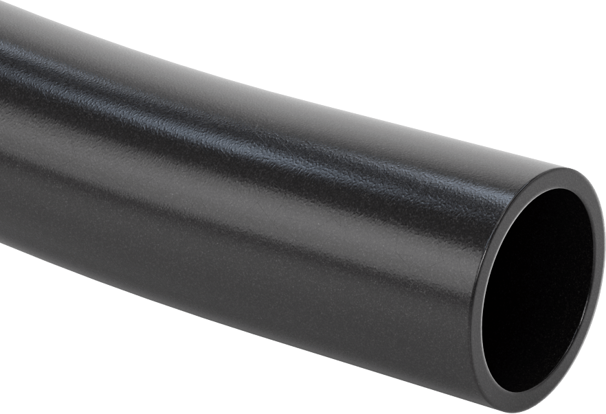 Hava ve Su için UV Dayanıklı Yumuşak PVC Plastik Boru, Opak Siyah, 2-1/2" ID, 3" OD