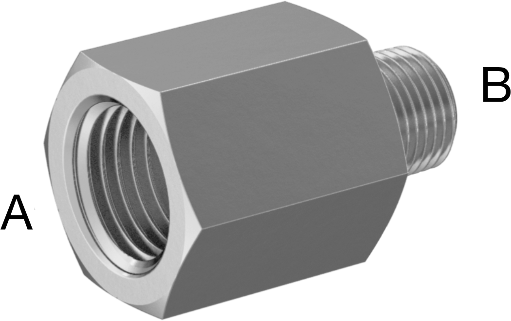 Hassas Aşırı Basınçlı Çelik Boru Bağlantı Parçası, Redüksiyon Adaptörü, 1/4 NPT Dişi x 1/8 NPT Erkek