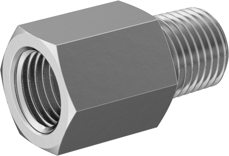 Hassas Aşırı Basınçlı Çelik Boru Bağlantı Parçası, Düz Adaptör, 1/4 NPT Dişi x Erkek