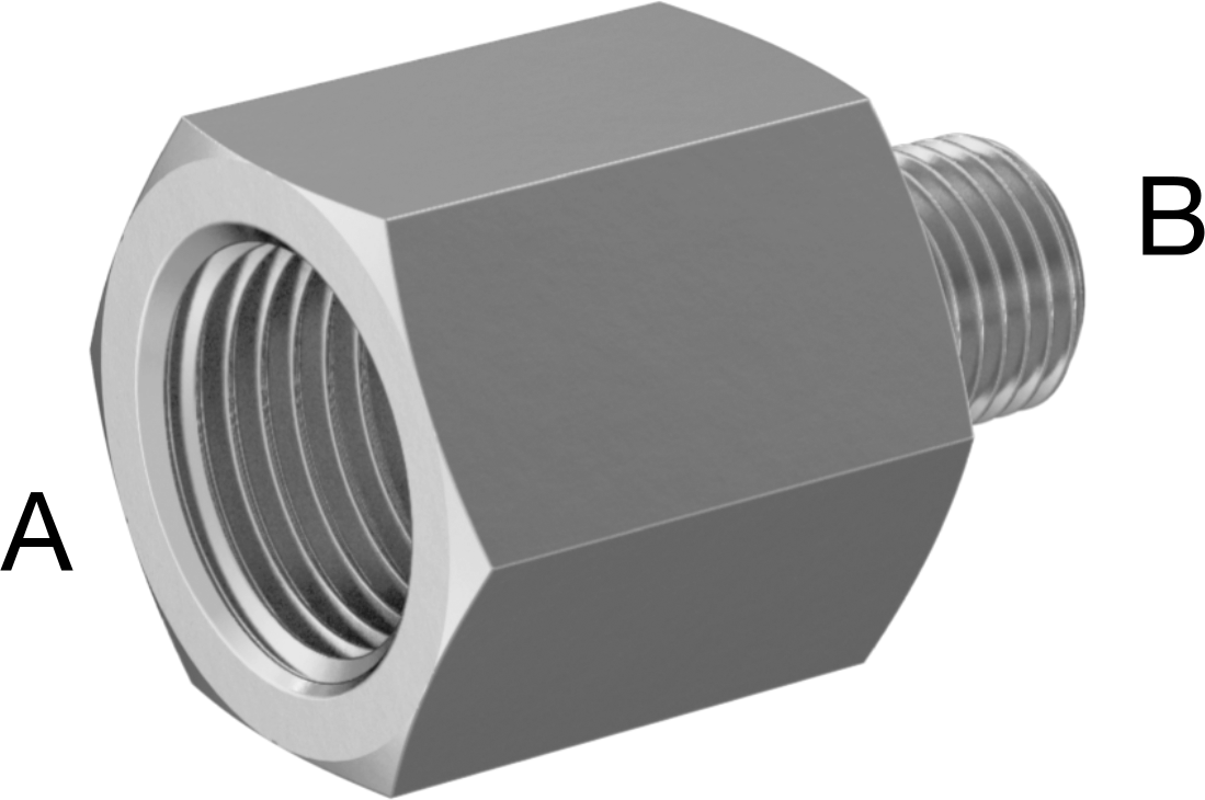 Hassas Aşırı Basınçlı Çelik Boru Bağlantı Parçası, Redüksiyon Adaptörü, 1/2 NPT Dişi x 1/4 NPT Erkek