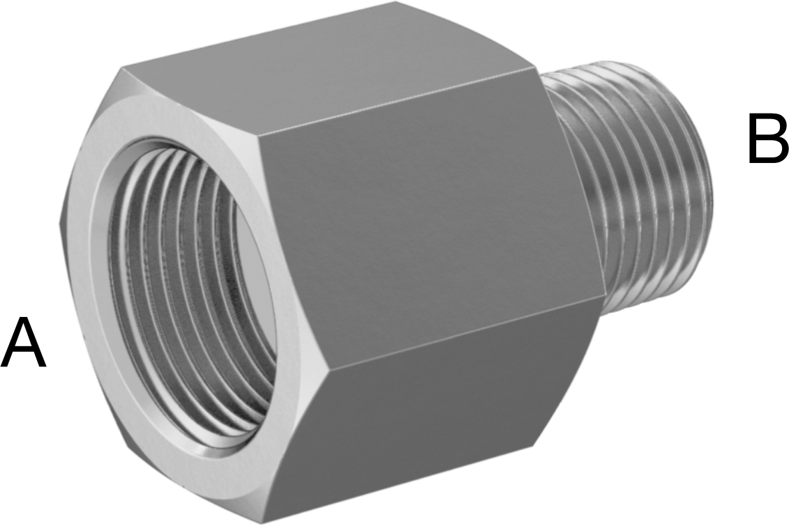 Hassas Aşırı Basınçlı Çelik Boru Bağlantı Parçası, Redüksiyon Adaptörü, 3/4 NPT Dişi x 1/2 NPT Erkek