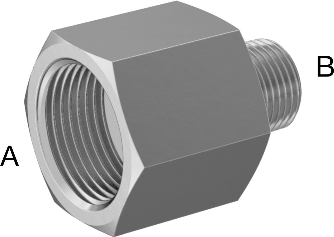 Hassas Aşırı Basınçlı Çelik Boru Bağlantı Parçası, Düz Redüksiyon Adaptörü, 1 NPT Dişi x 1/2 NPT Erkek