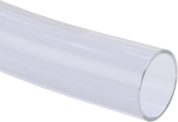 UV Dayanıklı Sert Teflon® FEP Plastik Boru, Kimyasallar için, 1/2" ID, 9/16" OD
