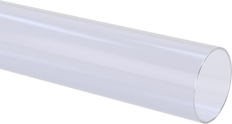UV Dayanıklı Sert Teflon® FEP Plastik Boru, Kimyasallar için, 1" ID, 1-1/16" OD