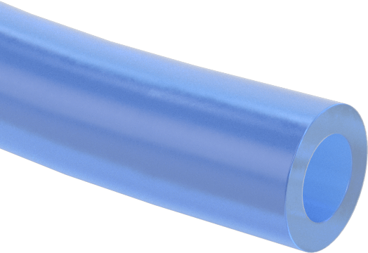 Hava ve Su için Yüksek Sıcaklık Silikon Kauçuk Boru, Yumuşak, Durometer 50A, 3/16" ID, 5/16" OD, Yarı Şeffaf Mavi