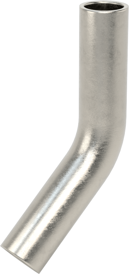 Paslanmaz Çelik Borular için 316/316L Paslanmaz Çelik Alın Kaynaklı Bağlantı Parçası, 3/4" Dış Çaplı Boru için Parlatılmış 45 Derece Dirsek Konektörü