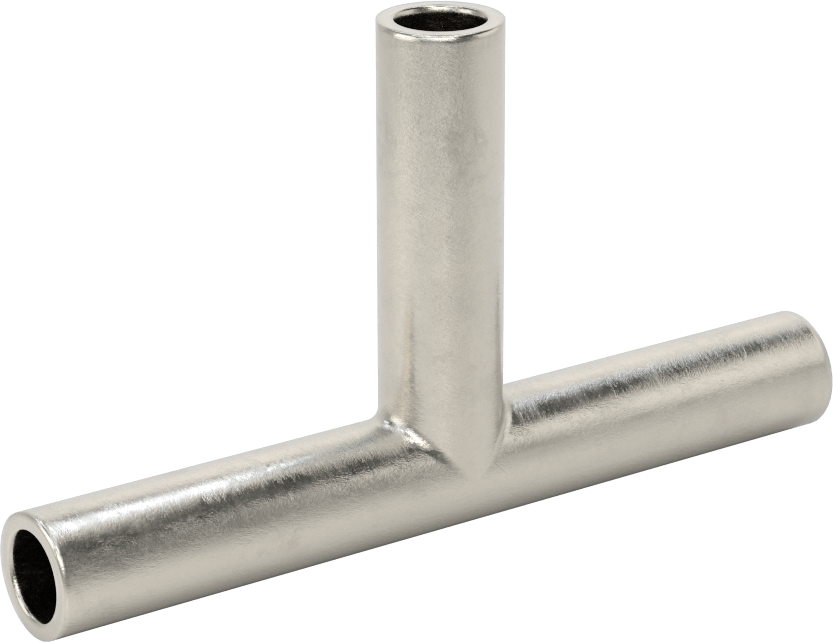 Paslanmaz Çelik Borular için 316/316L Paslanmaz Çelik Alın Kaynaklı Bağlantı Parçası, 1/2" Dış Çaplı Boru için Parlak T Bağlantı Elemanı