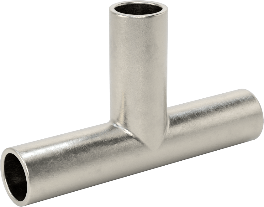 Paslanmaz Çelik Borular için 316/316L Paslanmaz Çelik Alın Kaynaklı Bağlantı Parçası, 3/4" Dış Çaplı Boru için Parlatılmış T Bağlantı Elemanı