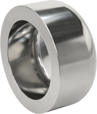 Paslanmaz Çelik Borular için 316/316L Paslanmaz Çelik Alın Kaynaklı Bağlantı Parçası, 1/2" Dış Çaplı Boru için Parlatılmış Kapak