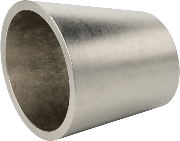 Paslanmaz Çelik Borular için 316/316L Paslanmaz Çelik Alın Kaynaklı Bağlantı Parçası, Parlak Ofset Düz Redüktör, 1“ x 3/4” Boru Dış Çapı