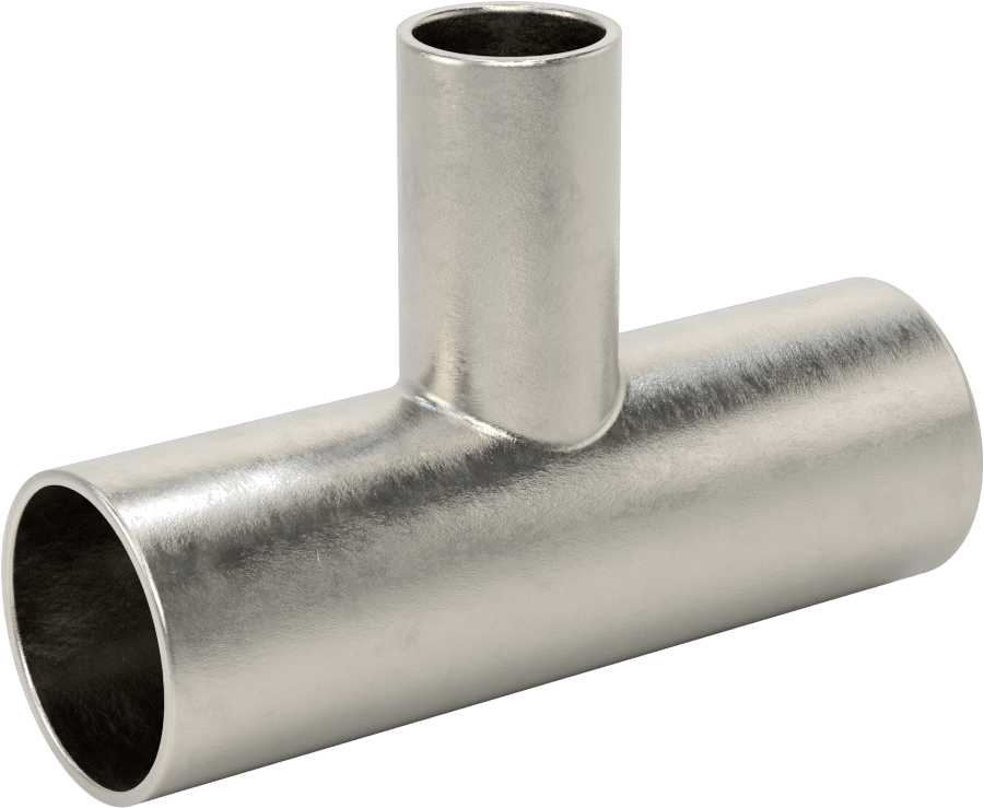 Paslanmaz Çelik Borular için 316/316L Paslanmaz Çelik Alın Kaynaklı Bağlantı Parçası, 1-1/2“ x 1” Dış Çaplı Boru için Parlak Hat Üstü T Redüktör