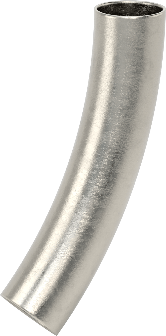 Paslanmaz Çelik Borular için 316/316L Paslanmaz Çelik Alın Kaynaklı Bağlantı Parçası, 2" Dış Çaplı Boru için Parlatılmış Uzun 45 Derece Dirsek Bağlantı Elemanı