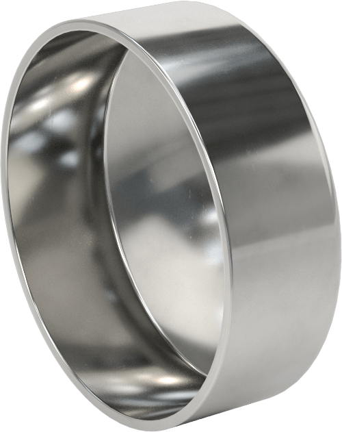 Paslanmaz Çelik Borular için 316/316L Paslanmaz Çelik Alın Kaynaklı Bağlantı Parçası, 2-1/2" Dış Çaplı Boru için Parlatılmış Kapak