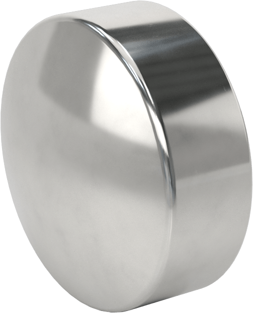 Paslanmaz Çelik Borular için 316/316L Paslanmaz Çelik Alın Kaynaklı Bağlantı Parçası, 2-1/2" Dış Çaplı Boru için Mat Kapak