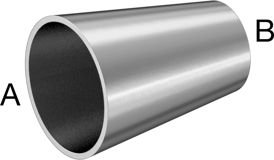 Paslanmaz Çelik Borular için 316/316L Paslanmaz Çelik Alın Kaynaklı Bağlantı Parçası, 1-1/2 inç x 1 inç Dış Çaplı Boru için Parlak Düz Redüktör