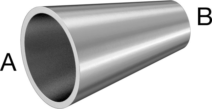 Paslanmaz Çelik Borular için 316/316L Paslanmaz Çelik Alın Kaynaklı Bağlantı Parçası, 1“ x 1/2” Dış Çaplı Boru için Parlatılmış Düz Redüktör