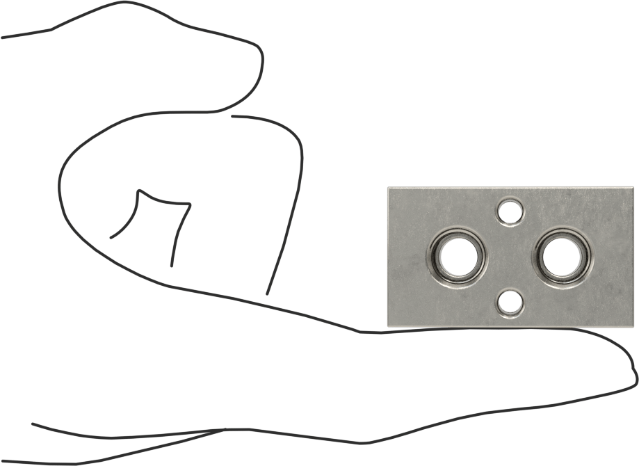 Düz Akışlı 316 Paslanmaz Çelik Bağlantı Bloğu, 2 Çıkış, 1/8 NPT Giriş x 1/8 NPT Çıkış