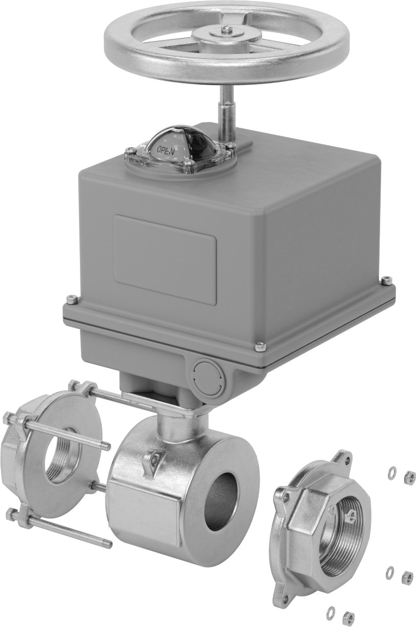 Easy-Maintenance Motor Tahrikli Açma/Kapama Vanası, 120V AC, 2 NPT Dişi