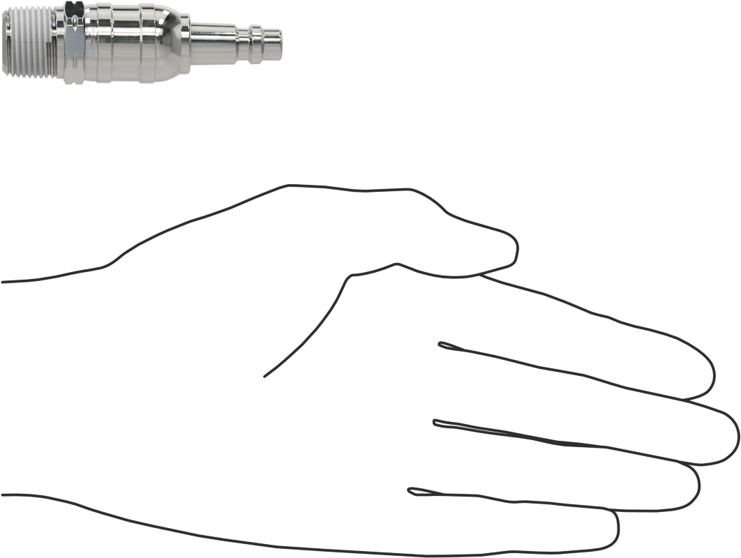 Hava için Endüstriyel Hızlı Bağlantı Kesme Hortum Bağlantısı, 45 Derece Pivot Açılı ve Döner 1/4 Boyutlu Plug, 3/8 NPT Erkek