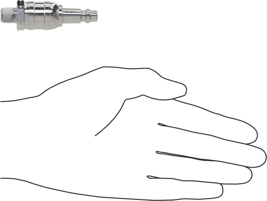 Hava için Endüstriyel Hızlı Bağlantı Kesme Hortum Bağlantısı, 45 Derece Pivot Açılı ve Döner 1/4 Boyutlu Plug, 1/8 NPT Erkek