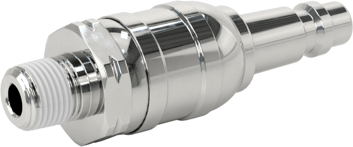 Hava için Endüstriyel Hızlı Bağlantı Kesme Hortum Bağlantısı, 45 Derece Pivot Açılı ve Döner 1/4 Boyutlu Plug, 1/8 NPT Erkek