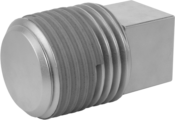 Sızdırmazlık Maddeli Düşük Basınçlı Çelik Boru Bağlantı Elemanı, Dış Kare Tahrikli Fiş, 1/8 NPT Erkek