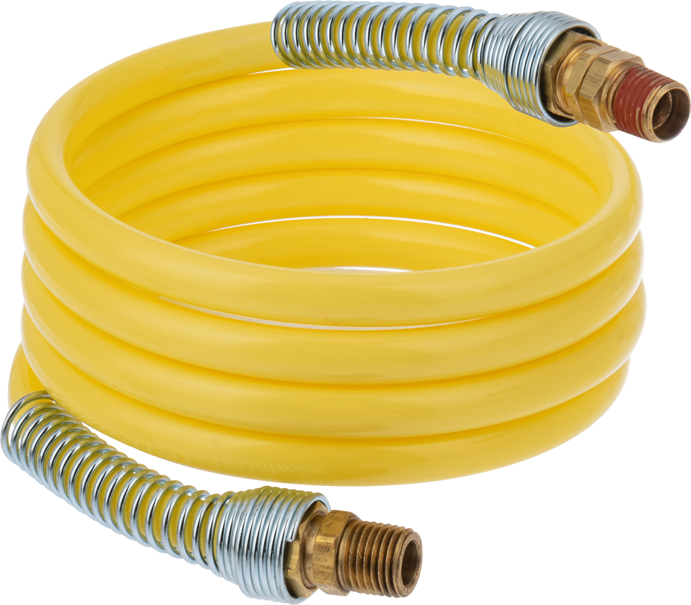 Dişli Bağlantı Parçalı Geri Çekilebilir Hava Hortumu, 1/4 x 1/4 Pirinç NPT Erkek, 5/16" ID, 3/8" OD, 50 Fit Uzunluk
