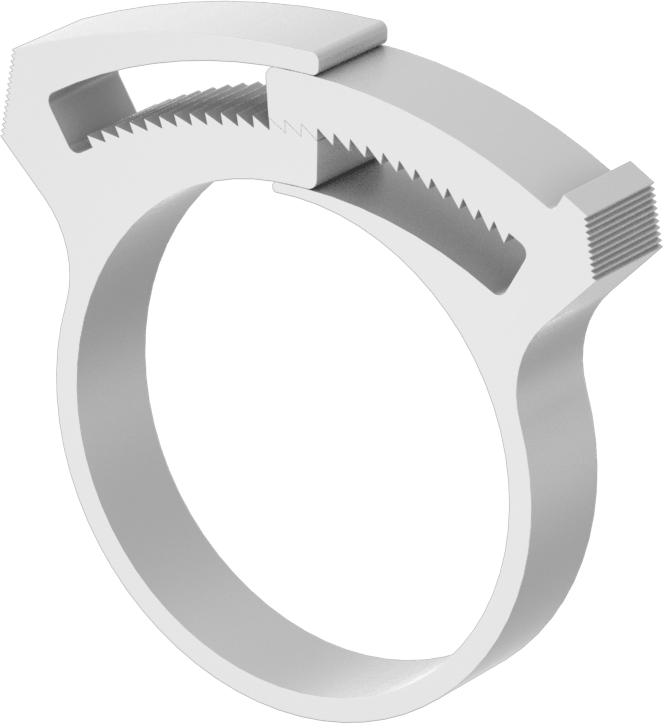 Kolay Kurulum Tek Çıtçıtlı Kelepçe, Sert Hortum ve Tüp için, 1-7/32“ ila 1-3/8” Kelepçe İç Çapı
