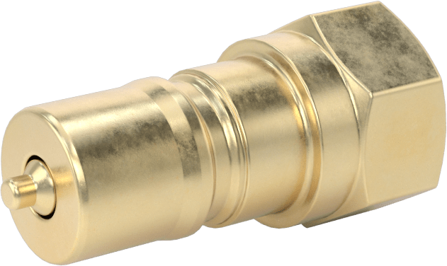 Pirinç Uluslararası Standart ISO B Hortum Bağlantısı, 1/8, Plug, 1/8 NPTF Dişi Uç
