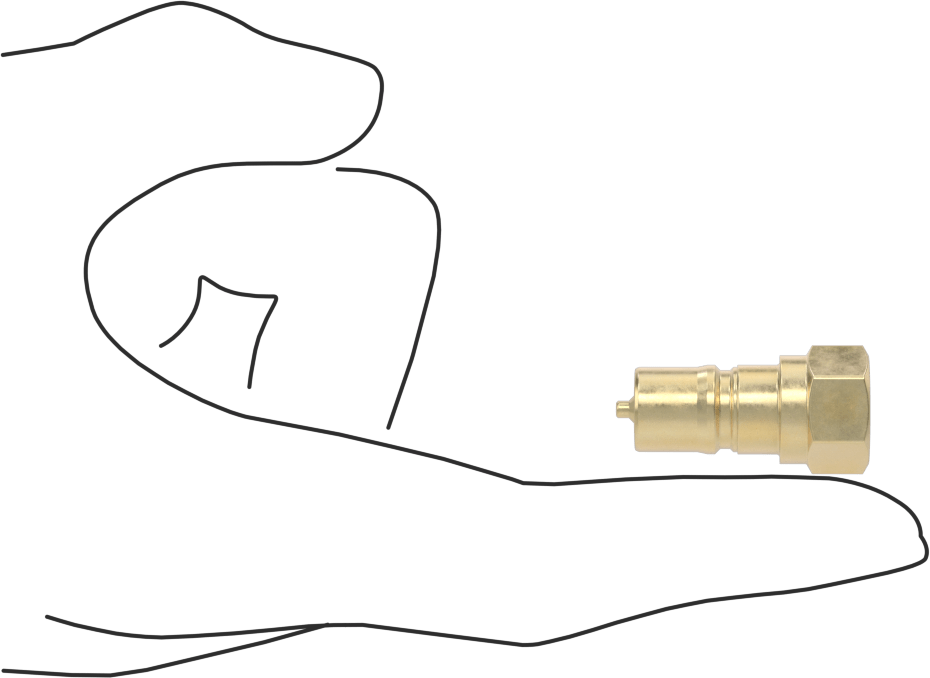 Pirinç Uluslararası Standart ISO B Hortum Bağlantısı, 1/8, Plug, 1/8 NPTF Dişi Uç
