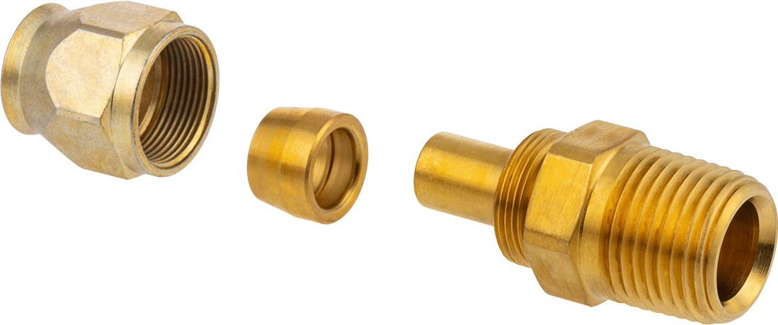 Somunlu Pirinç 1/2 NPT Erkek Bağlantı Parçası, 3/8" İç Çaplı Yüksek Basınçlı Örgülü Kimyasal Hortum