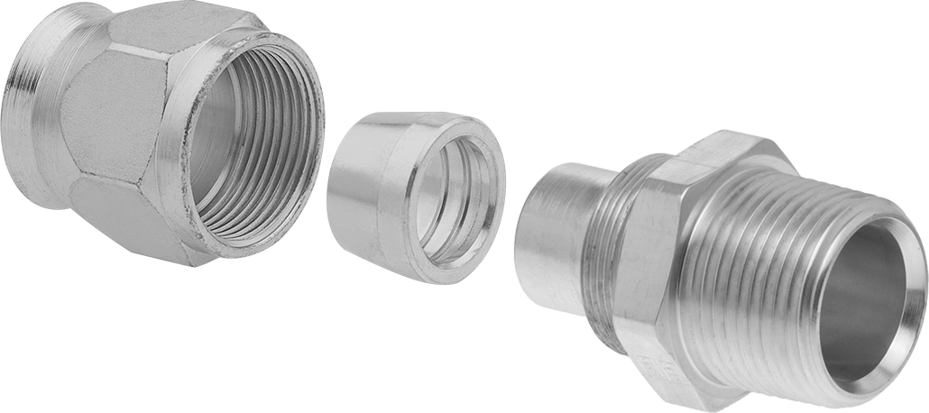 303 Paslanmaz Çelik 1/8 NPT Erkek Bağlantı Parçası, 3/16" İç Çaplı Yüksek Basınçlı Örgülü Kimyasal Hortum için