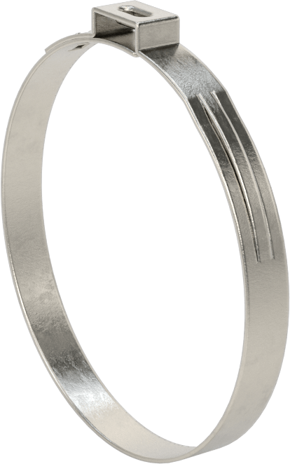 Titreşime Dayanıklı Sıkıştırma Kelepçesi, Sıkı Sızdırmazlık, 9/32“ x 0,024” Bant, 2-1/4" ila 2-3/8" ID