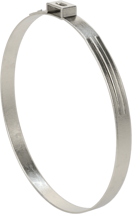 Titreşime Dayanıklı Sıkıştırma Kelepçesi, Sıkı Sızdırmazlık, 9/32“ x 0,024” Bant, 3-9/64" ila 3-17/64" ID