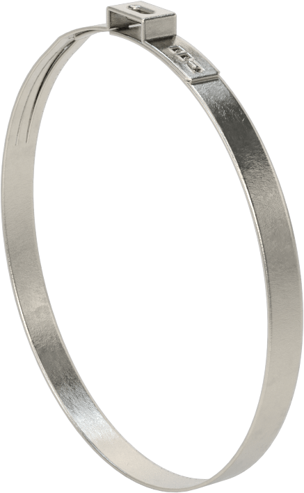 Titreşime Dayanıklı Sıkıştırma Kelepçesi, Sıkı Sızdırmazlık, 9/32“ x 0,024” Bant, 3-9/64" ila 3-17/64" ID
