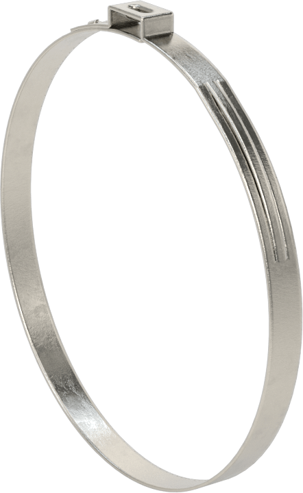 Titreşime Dayanıklı Sıkıştırma Kelepçesi, Sıkı Sızdırmazlık, 9/32“ x 0,024” Bant, 3-3/8" ila 3-1/2" ID