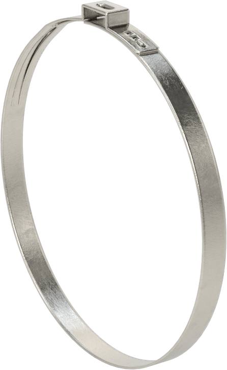 Titreşime Dayanıklı Sıkıştırma Kelepçesi, Sıkı Sızdırmazlık, 9/32“ x 0,024” Bant, 3-1/2" ila 3-5/8" ID