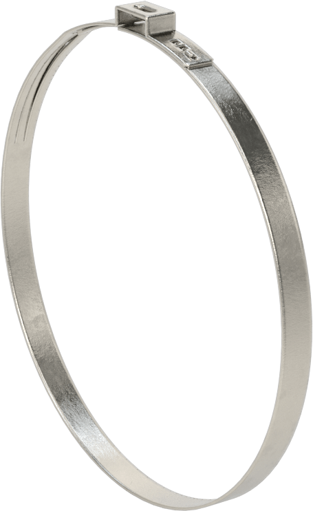Titreşime Dayanıklı Sıkıştırma Kelepçesi, Sıkı Sızdırmazlık, 9/32“ x 0,024” Bant, 3-27/32" ila 3-31/32" ID