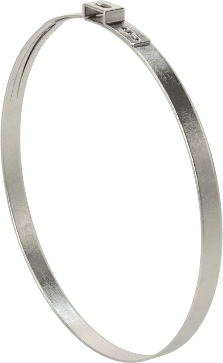 Titreşime Dayanıklı Sıkıştırma Kelepçesi, Sıkı Sızdırmazlık, 9/32“ x 0,024” Bant, 3-31/32" ila 4-3/32" ID