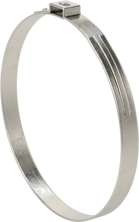 Titreşime Dayanıklı Sıkıştırma Kelepçesi, Sıkı Sızdırmazlık, 23/64“ x 0,031” Bant, 3-43/64"- 3-51/64" ID