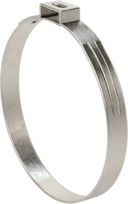 Titreşime Dayanıklı Sıkıştırma Kelepçesi, Sıkı Sızdırmazlık, 9/32“ x 0,024” Bant, 2-9/64" ila 2-17/64" ID