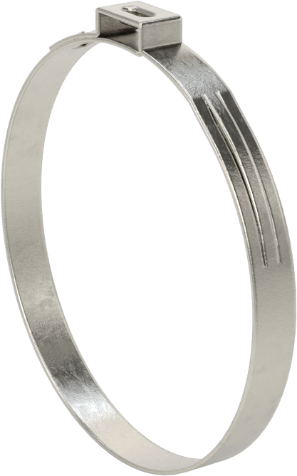 Titreşime Dayanıklı Sıkıştırma Kelepçesi, Sıkı Sızdırmazlık, 9/32“ x 0,024” Bant, 2-3/8" ila 2-1/2" ID