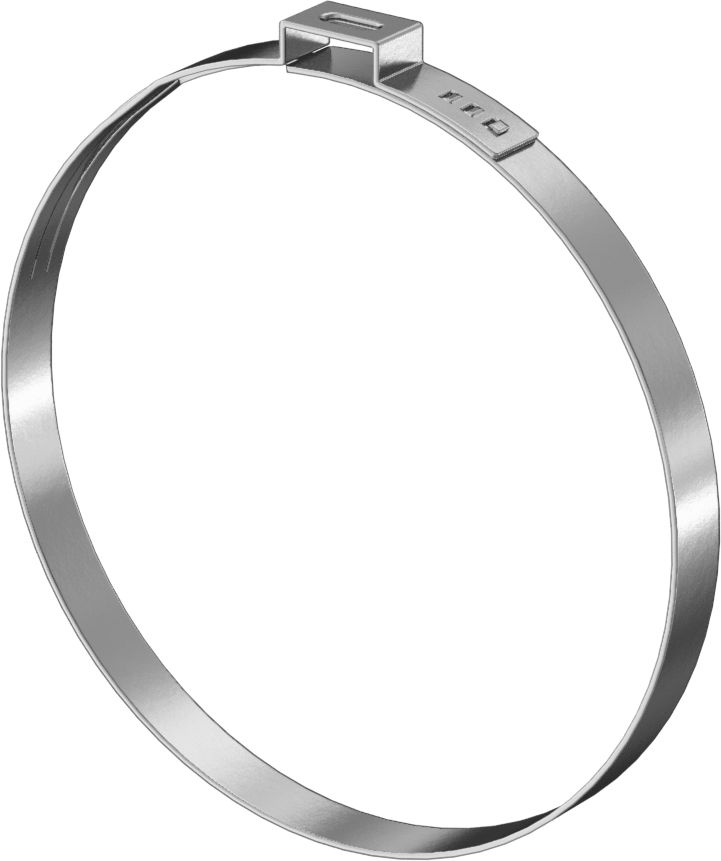 Titreşime Dayanıklı Sıkıştırma Kelepçesi, Sıkı Sızdırmazlık, 9/32“ x 0,024” Bant, 2-29/32" ila 3-1/32" ID