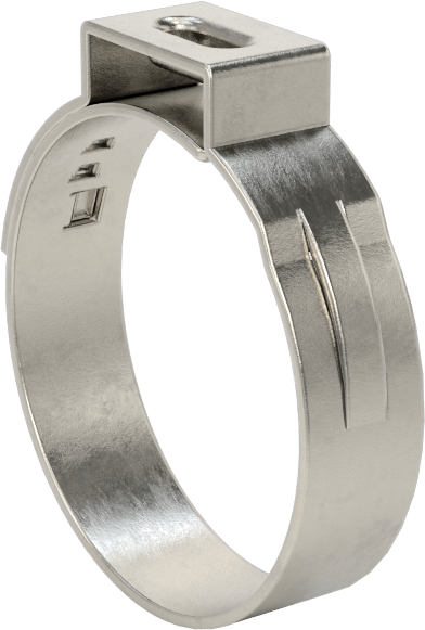 Titreşime Dayanıklı Sıkıştırma Kelepçesi, Sıkı Sızdırmazlık, 9/32“ x 0,024” Bant, 7/8" ila 1-1/64" ID