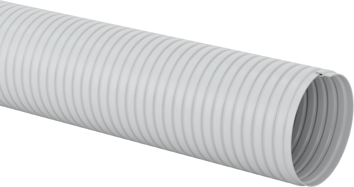 Dumanlar için Çapı Ayarlanabilir Sert Kanal Hortumu, 3" ID, 3-1/4" OD, 25 Fit Uzunluk