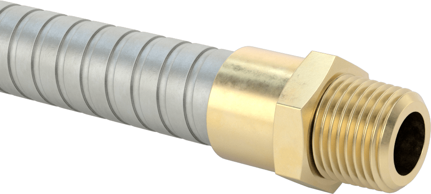 Bükülebilir ve Soğuk Kalabilen Soğutma Suyu Hortumu, 1/2 NPT Erkek, 21" Uzunluk