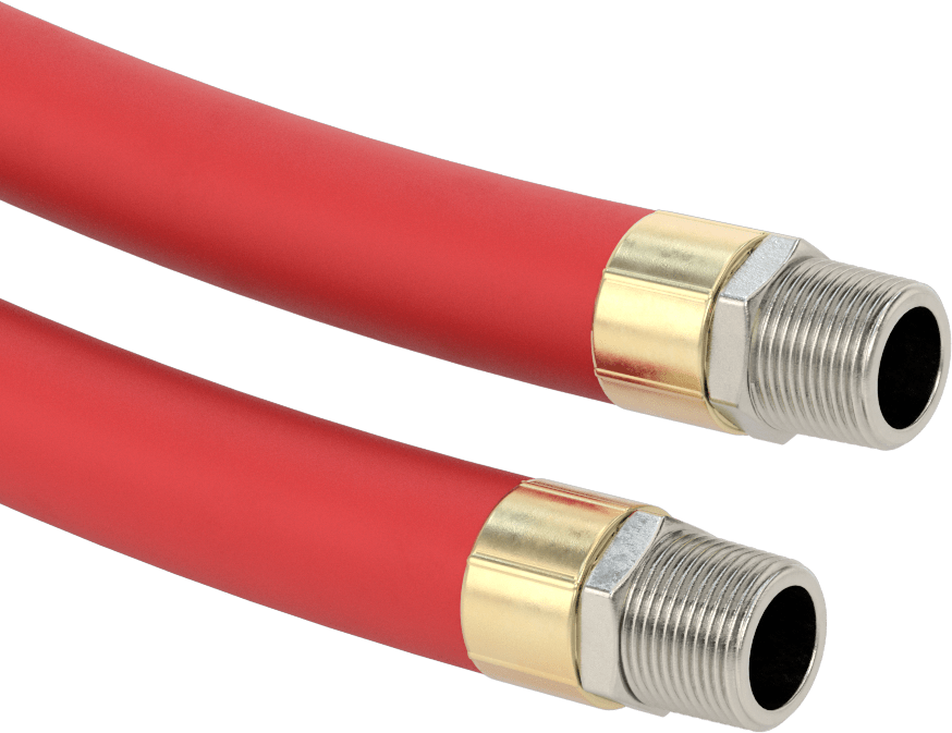 Orta Basınçlı Kimyasal Hortum, 316 Paslanmaz Çelik 1 x 1 NPT Erkek Bağlantı Parçaları ile, 1-1/2" OD