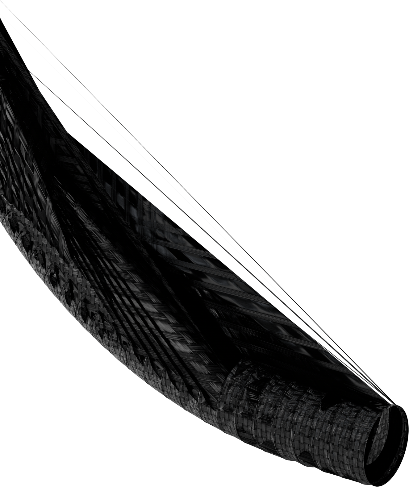 Sürekli Esnek Kanal Hortumu, Ağaç Yongaları ve Plastik Peletler için, 14" ID, 14-9/16" OD