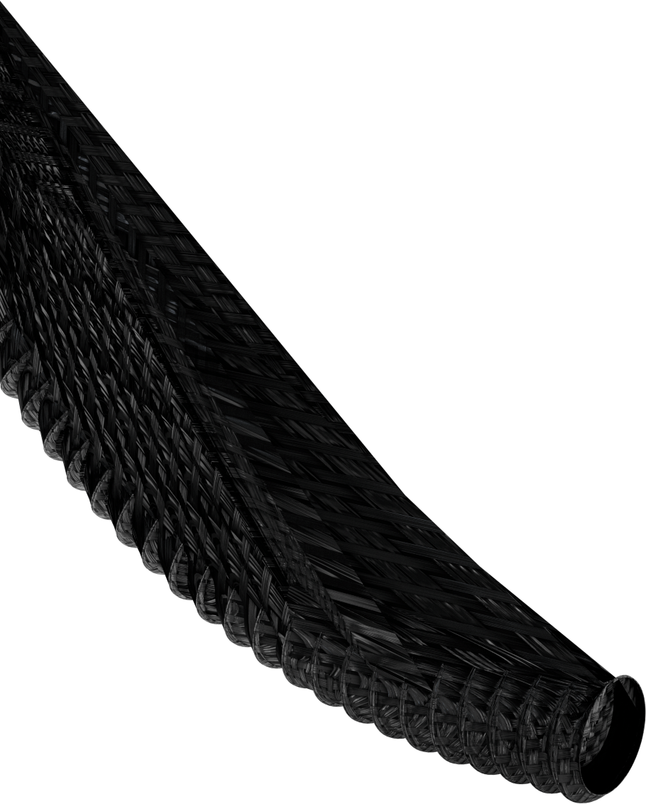 Sürekli Esnek Kanal Hortumu, Ağaç Yongaları ve Plastik Peletler için, 1-1/2" ID, 1-13/16" OD