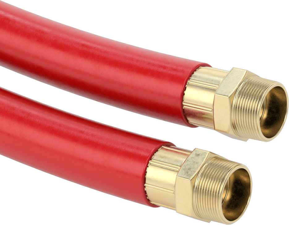 Yağlı Hava Hortumu, 1-1/2 x 1-1/2 Pirinç NPT Erkek, 1-1/2" ID, 2-1/16" OD